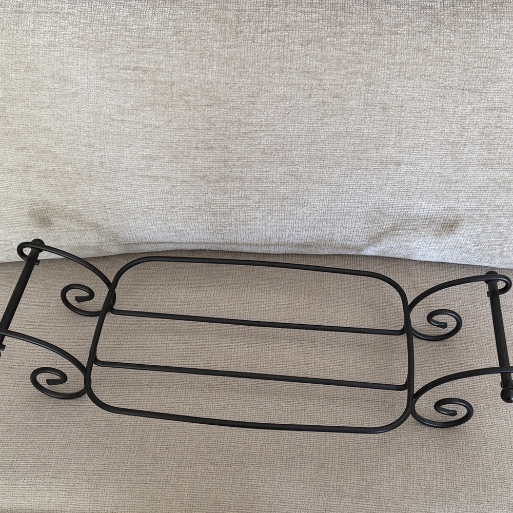 Longaberger Black Wrought Iron Scroll Casserole Serving Tray